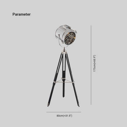 Salgado Retro Tripod Floor Lamp - Dimensions and Details