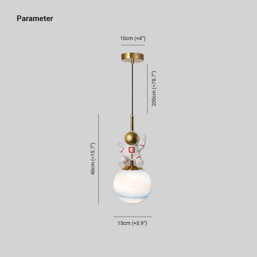 Minori astronaut pendant light dimensions for kids room. Minori Pendant Light, 2 Style