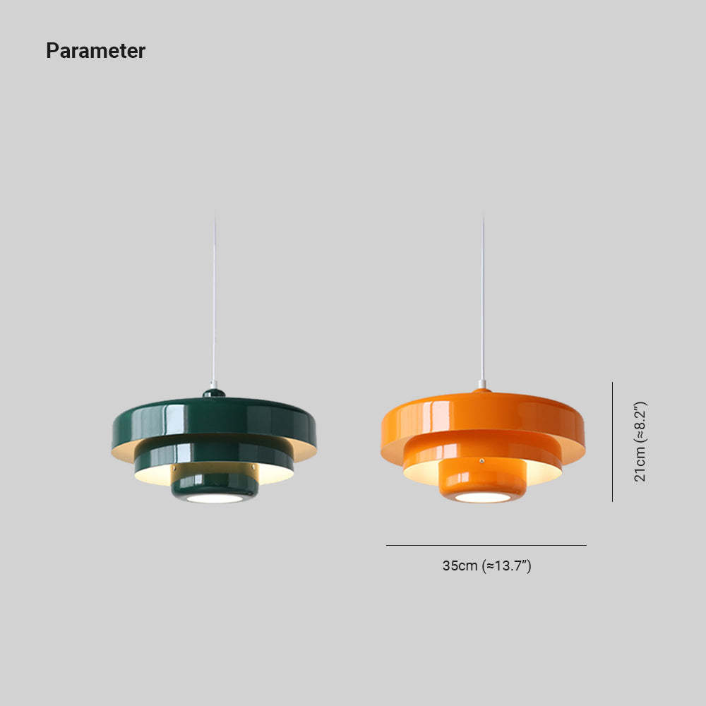 Morandi LED Pendant Lights: Green and Orange Lighting Fixtures