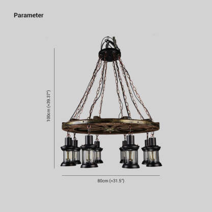 Austin Rudder Pendant Light Dimensions