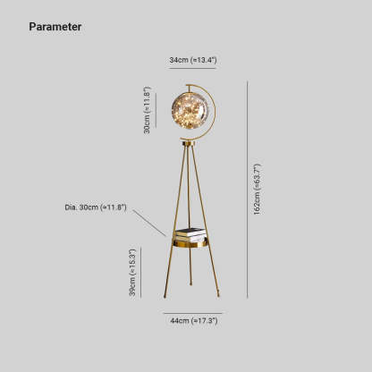 Kady Modern Starry Globe Glass Floor Lamp