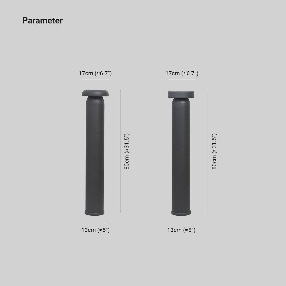 Pena Path Light dimensions: 80cm high, 17cm diameter, 13cm base.