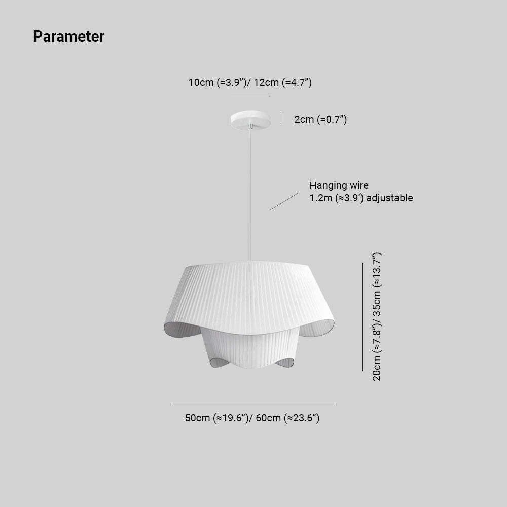Renée pendant light dimensions, fabric and metal pendant lamp