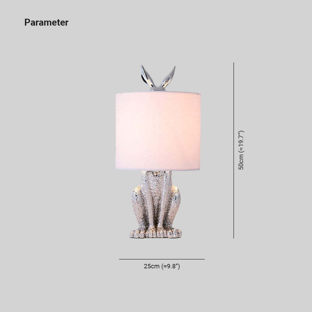 Silver rabbit table lamp dimensions, Las Sola lighting
