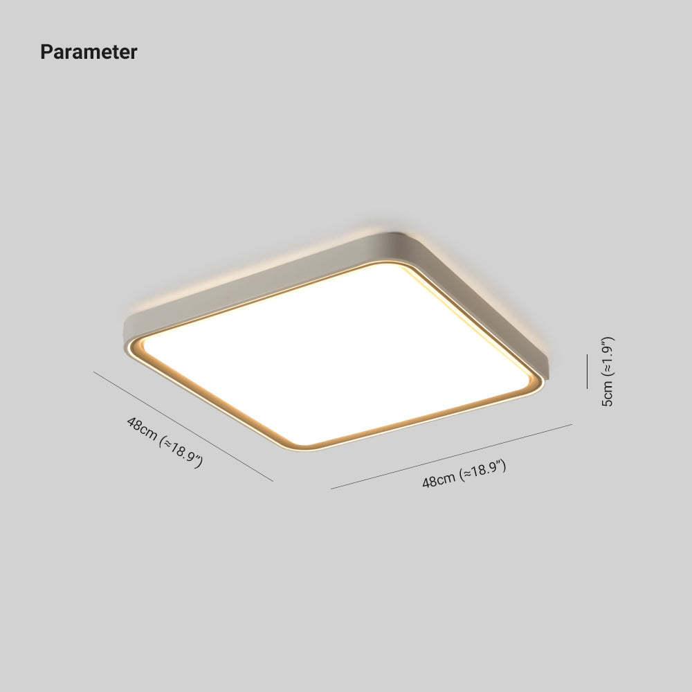 Quinn Square Flush Mount Ceiling Light Dimensions