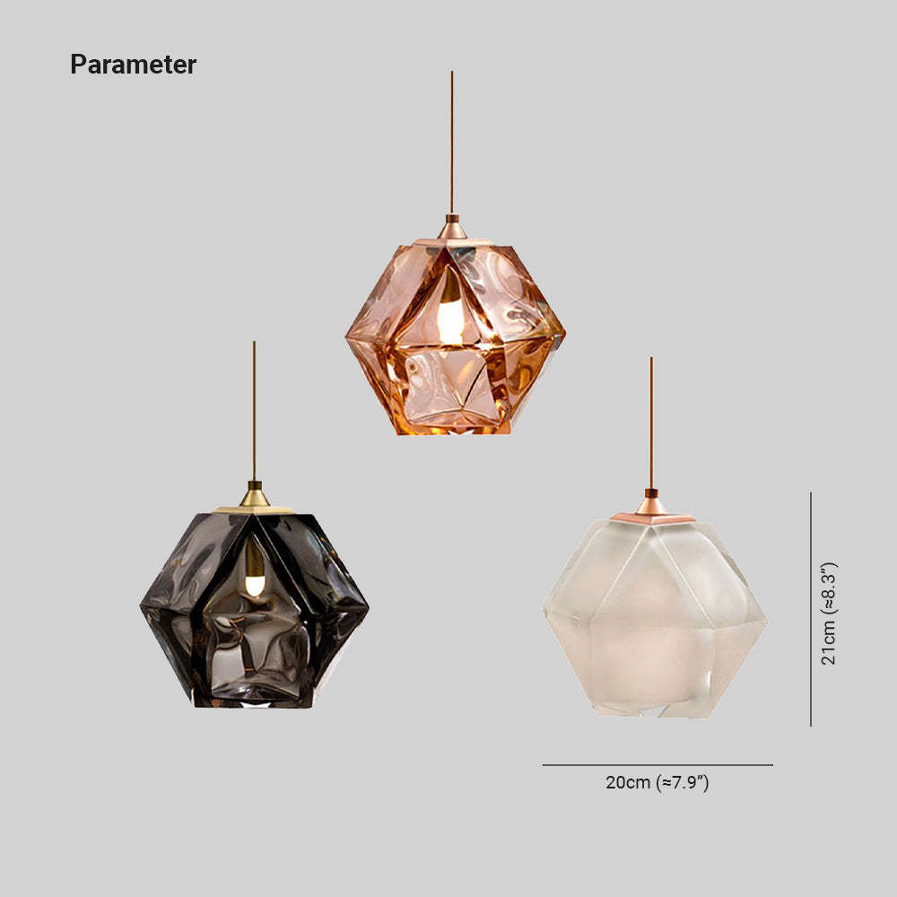 Hailie Modern Glass Pendant Light Dimensions
