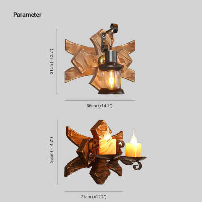 Austin LED Candle Wall Lamp Dimensions