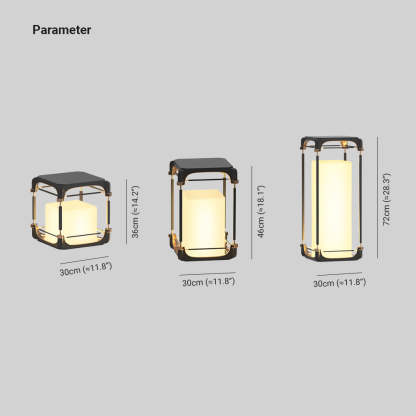 Orr cuboid outdoor floor lamp dimensions.