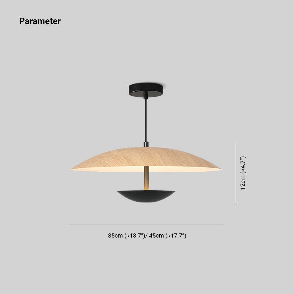 Carins Nordic LED Frisbee Pendant Light Dimensions