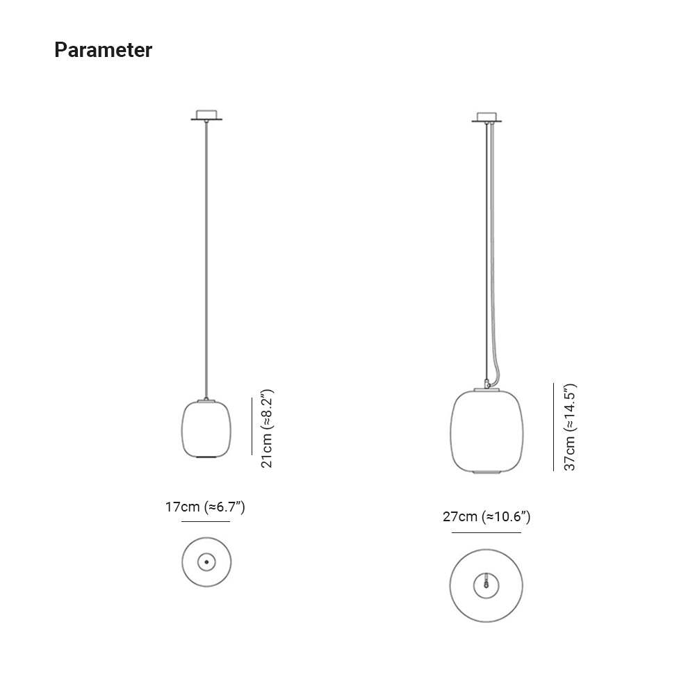 Alessio Outdoor Pendant Light Dimensions