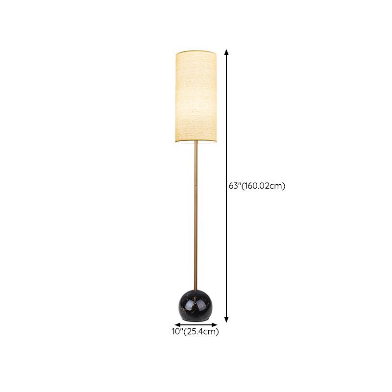 Eryn Cylinder Floor Lamp - Dimension, Metal Fabric floor lamp