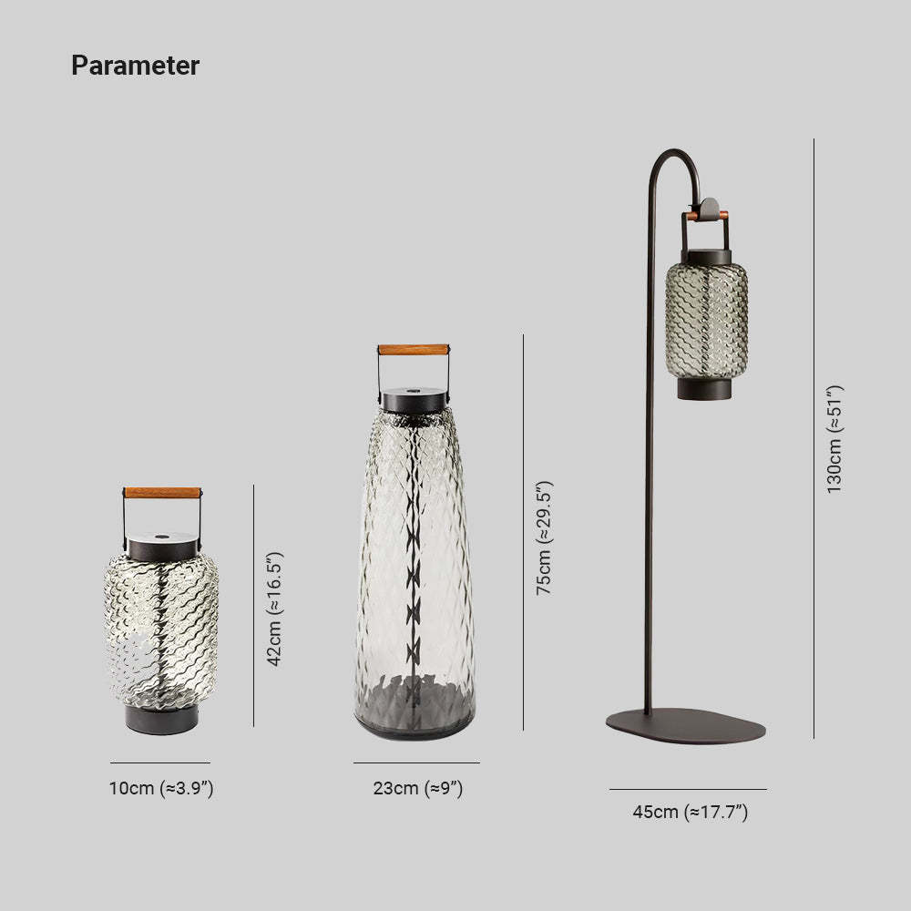 Hailie Vintage Lantern Floor Lamp dimensions