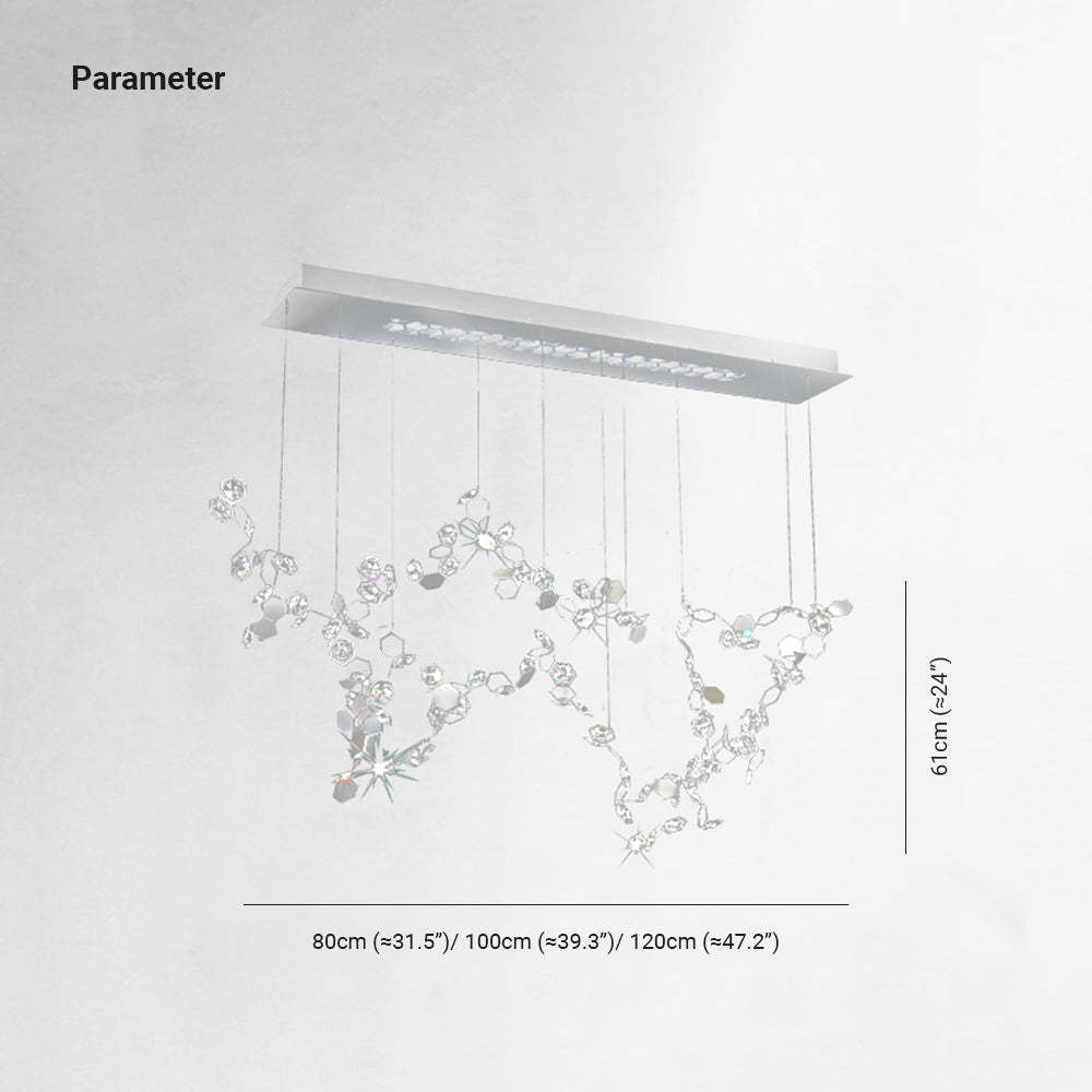 Olivia Crystal Chandelier dimensions