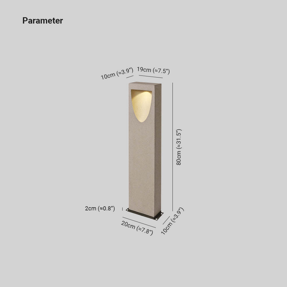 Pena Outdoor Path Light Dimensions
