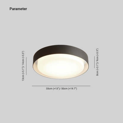 Orr Modern Round Flush Mount Ceiling Light Metal 