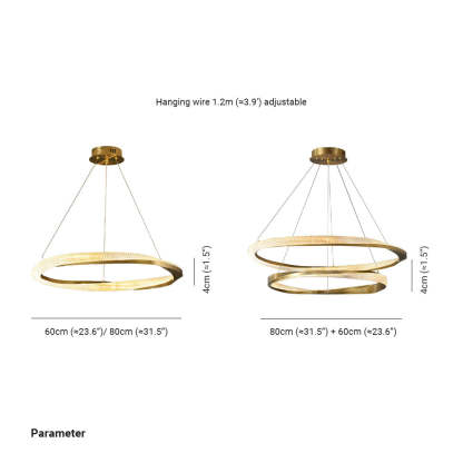 Arisha Ring Pendant Light Dimensions
