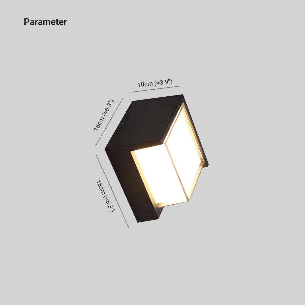 Orr Modern Outdoor Wall Lamp Dimensions