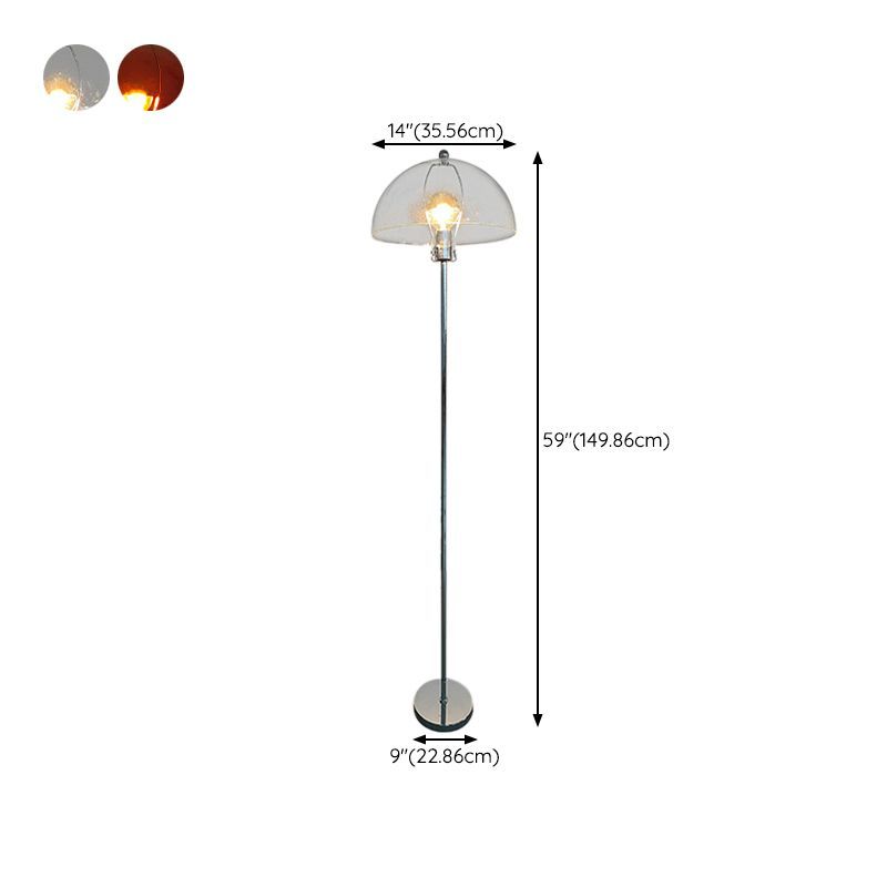Levy Round Tree Retro Floor Lamp Dimensions, Clear Shade