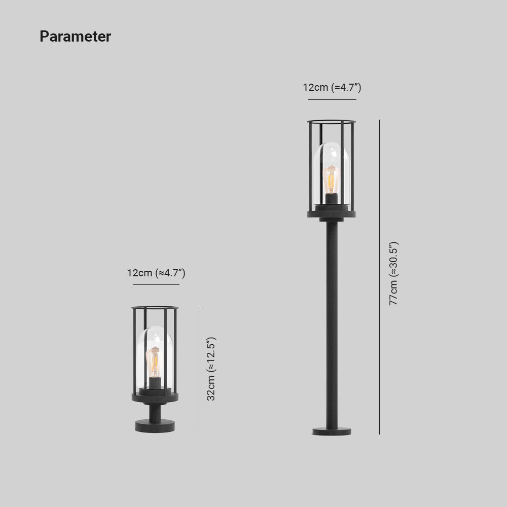 Pena Outdoor Path Light Dimensions