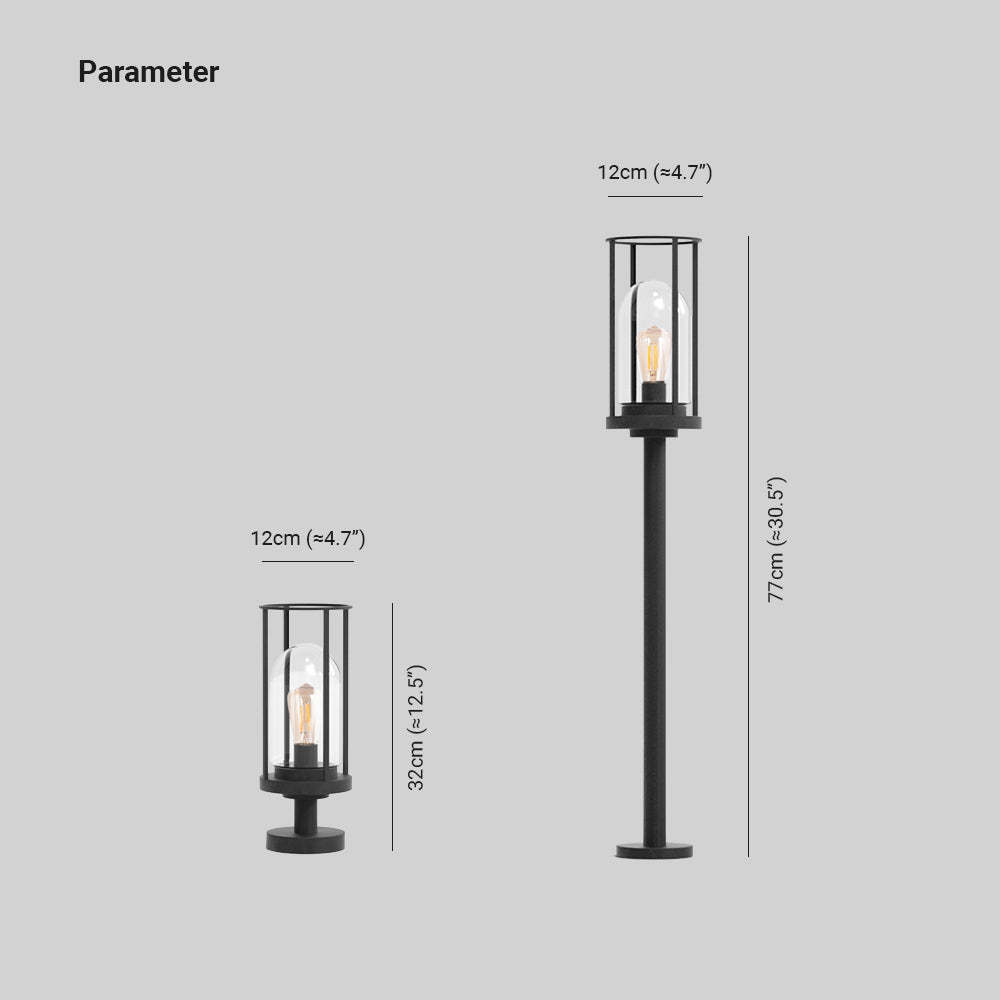 Pena Outdoor Path Light Dimensions