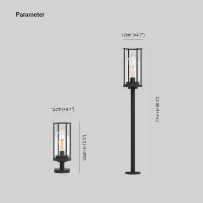 Pena Outdoor Path Light Dimensions