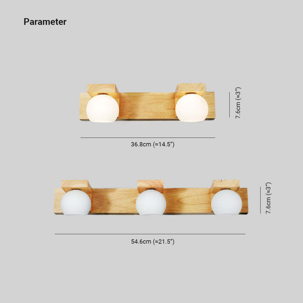 Ozawa Wall Lamp Dimensions - 2 and 3 light options