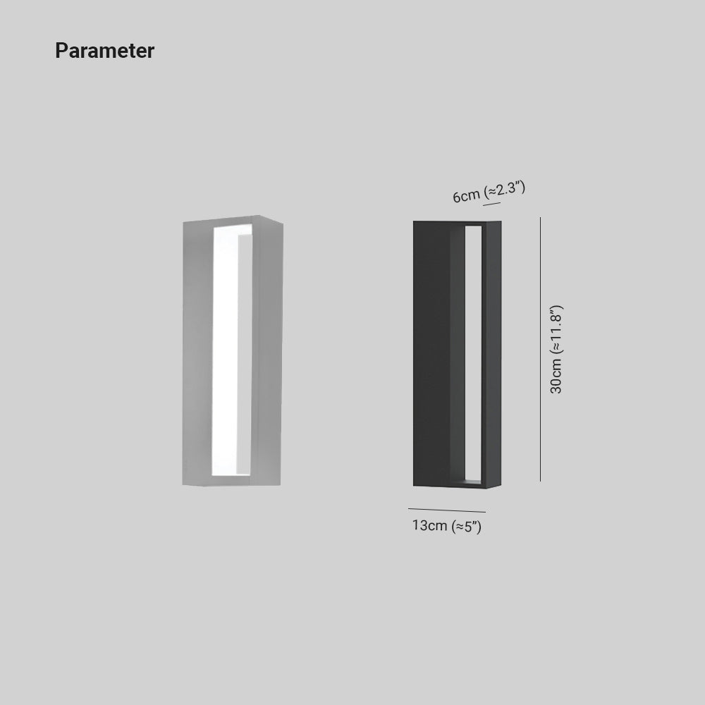 Orr Modern Outdoor Wall Lamp dimensions - 30cm x 13cm