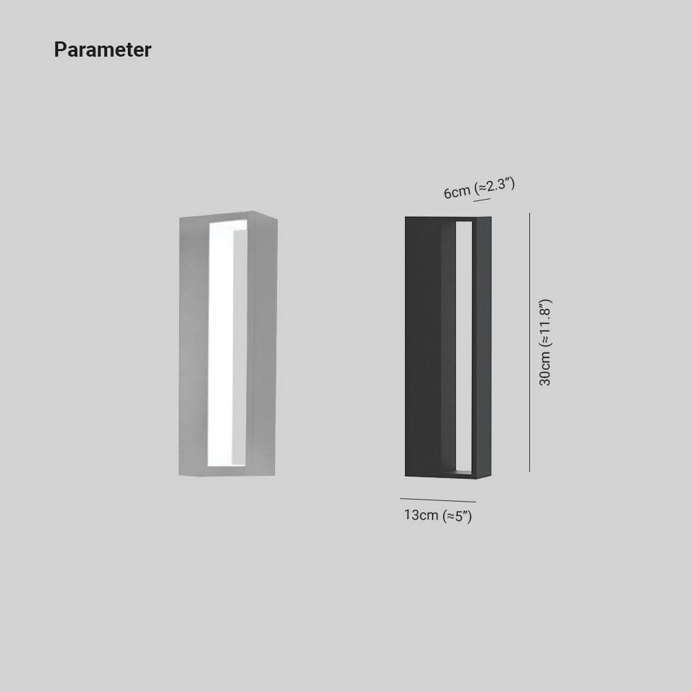 Orr Modern Outdoor Wall Lamp dimensions - 30cm x 13cm