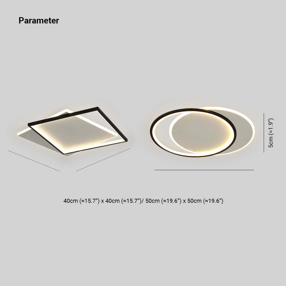 Quinn Flush Mount Ceiling Light - Dimensions