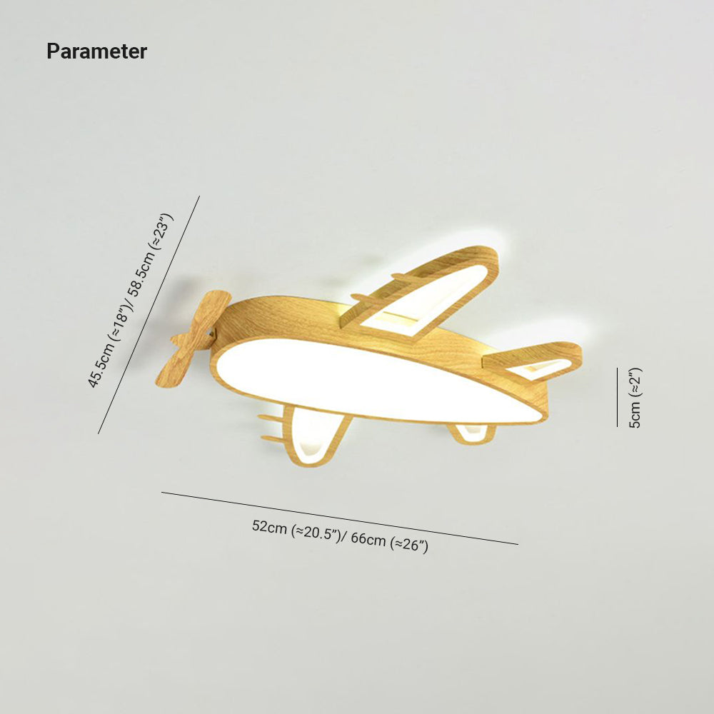 Minori Airplane Ceiling Light dimensions for kids room