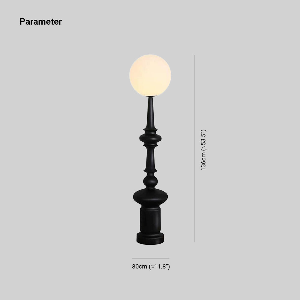 Salgado Retro Column Floor Lamp - Dimensions and Parameter