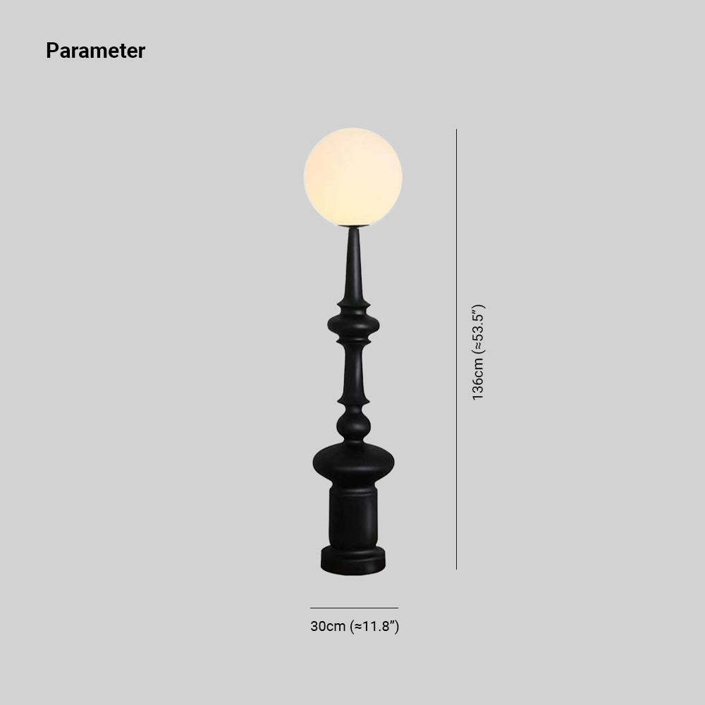 Salgado Retro Column Floor Lamp - Dimensions and Parameter