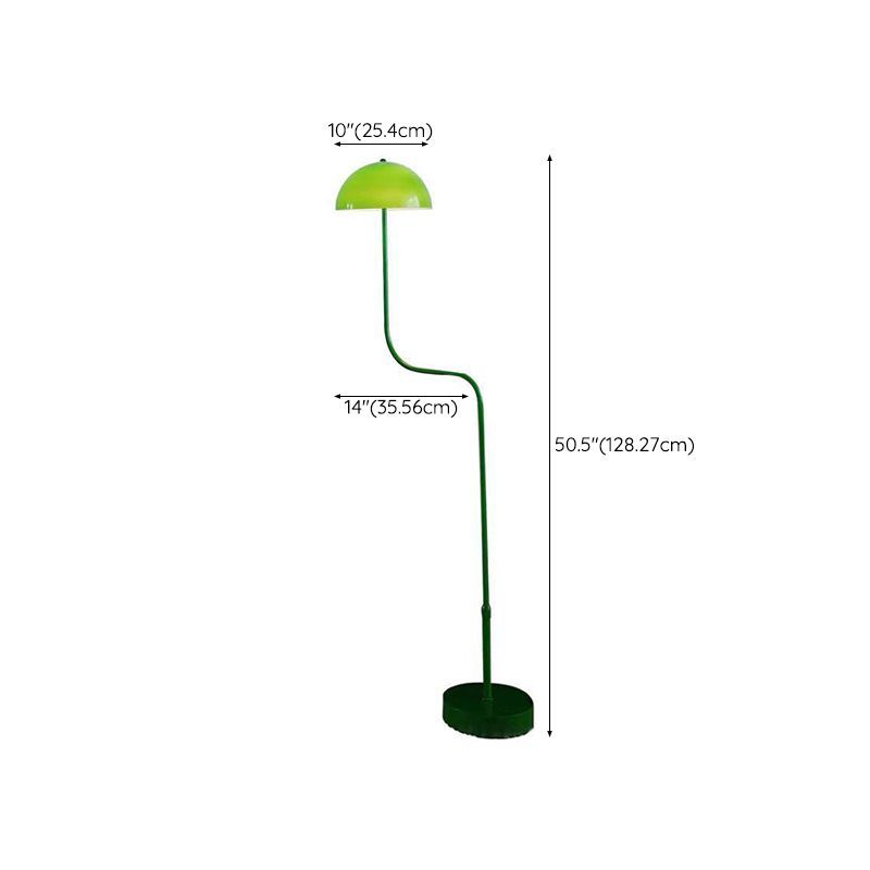 Salgado Floor Lamp Dimensions - Green Mushroom Shade