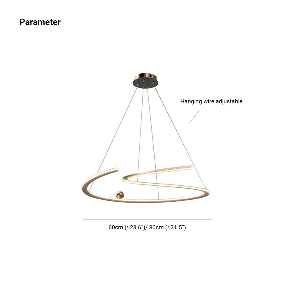 Louise linear pendant light dimensions