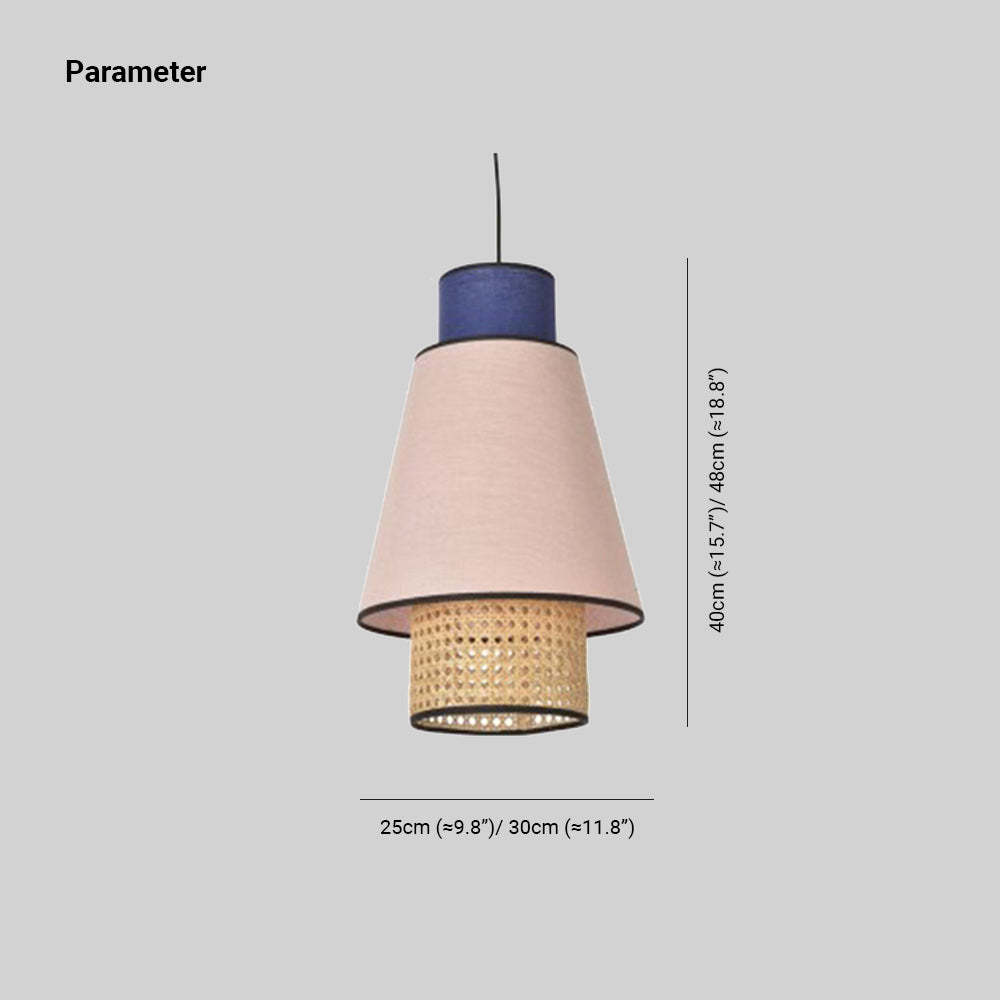 Ritta rattan pendant light dimensions