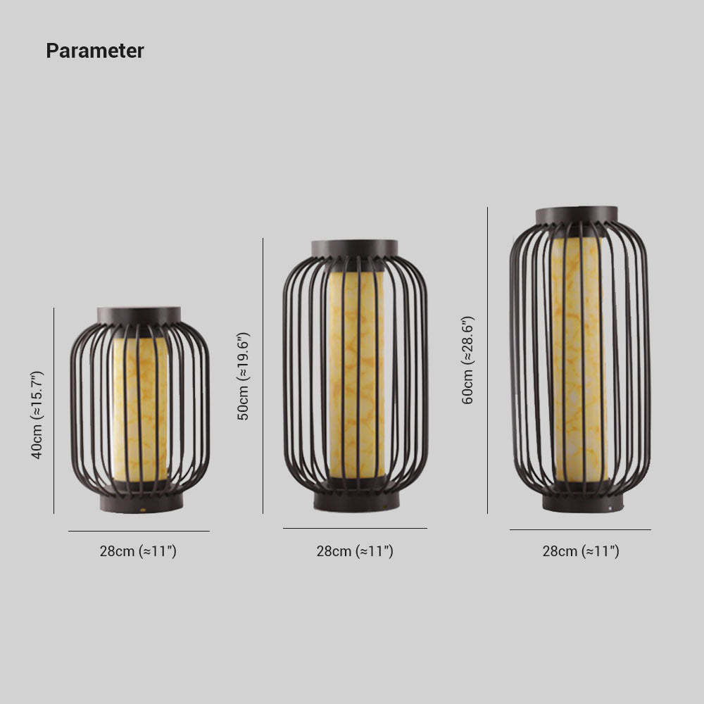 Orr Lantern Floor Lamp dimensions, metal frame, various sizes