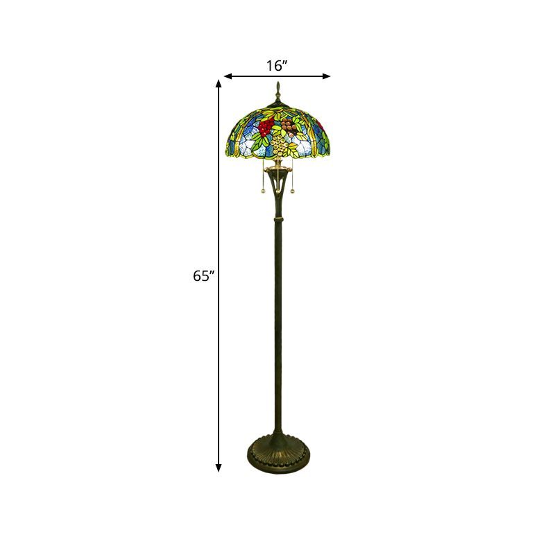 Alessio Vintage Floor Lamp, 65 inch height, grapes