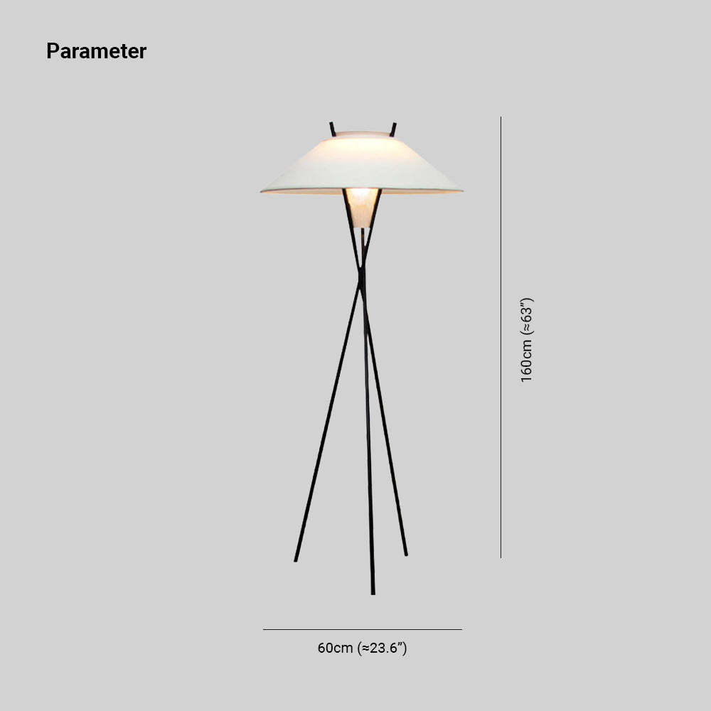 Carins Tripod Floor Lamp dimensions 160cm, 60cm, modern lighting