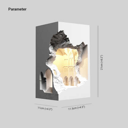 Félicie LED Plaster Wall Lamp Dimensions - Art Deco Cathedral