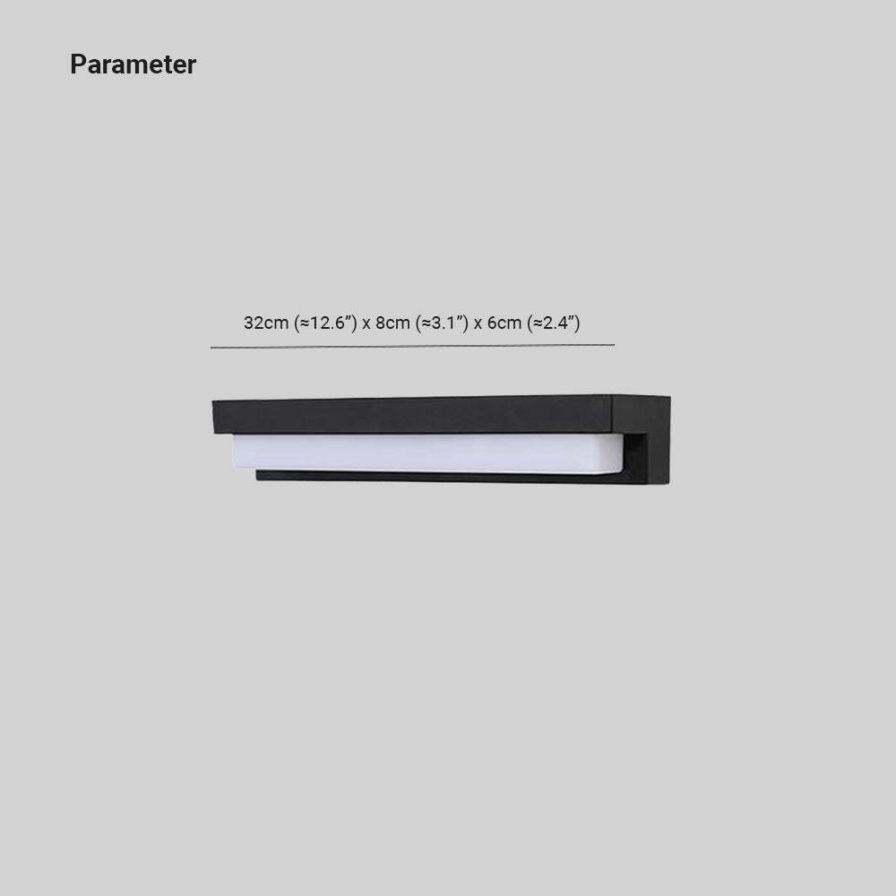 Orr Minimalist Outdoor Wall Lamp Dimensions