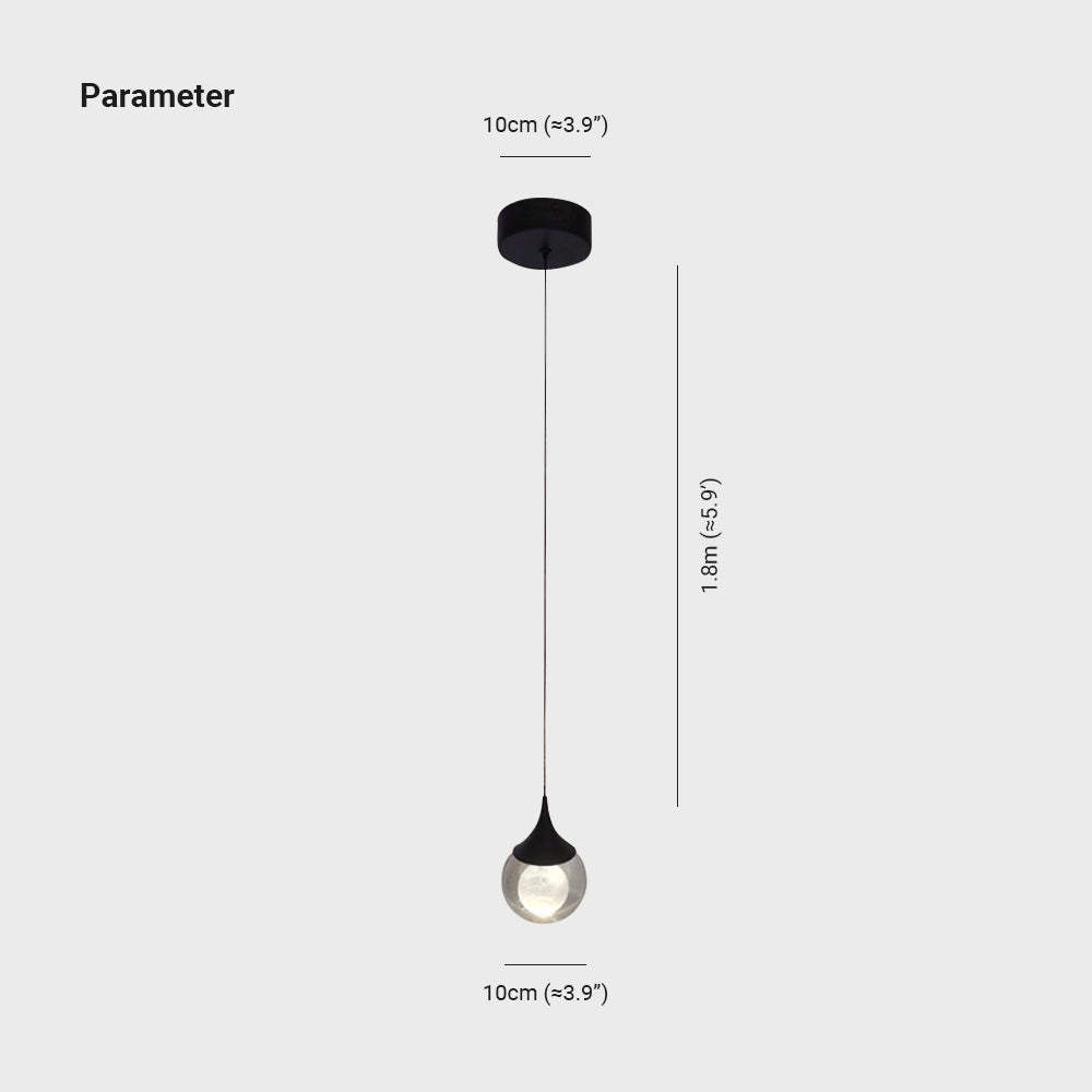 Elif Moon Pendant Light dimensions: 1.8m length