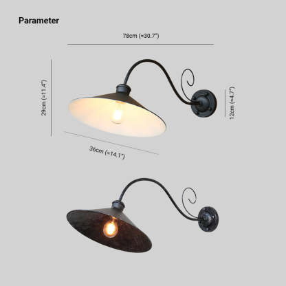 Alessio Vintage Outdoor Wall Lamp Dimensions