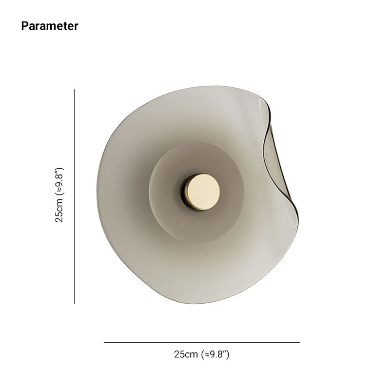Veta Modern Wall Lamp Dimensions - 25cm (9.8") Flower Design