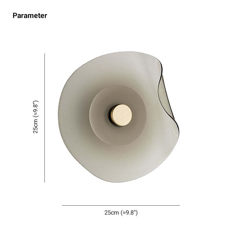 Veta Modern Wall Lamp Dimensions - 25cm (9.8") Flower Design