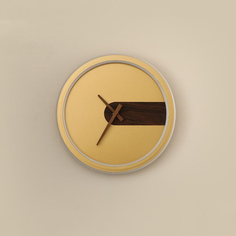 Nielsen Modern Clock Design Wall Lamp, Gold Finish