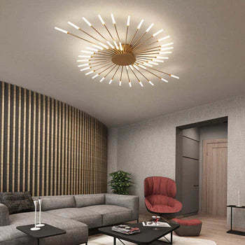 Lowry Fireworks Ceiling Light in Living Room
