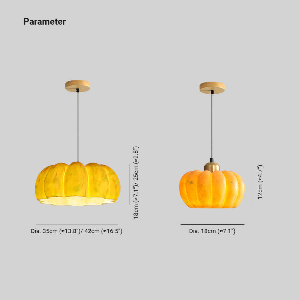 Nielsen Pumpkin Pendant Light Dimensions - Bedroom/Dining Room Lighting
