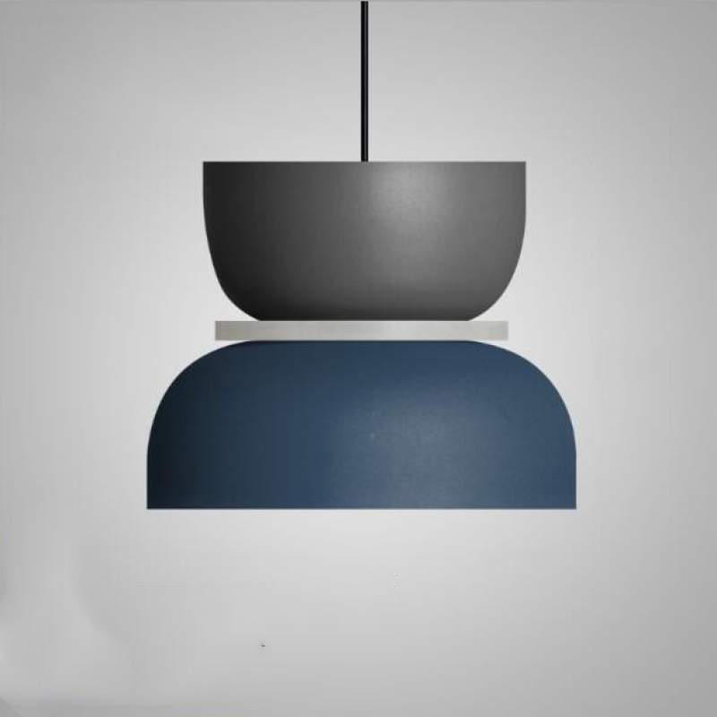 Morandi Industrial Pendant Light - Blue and Gray