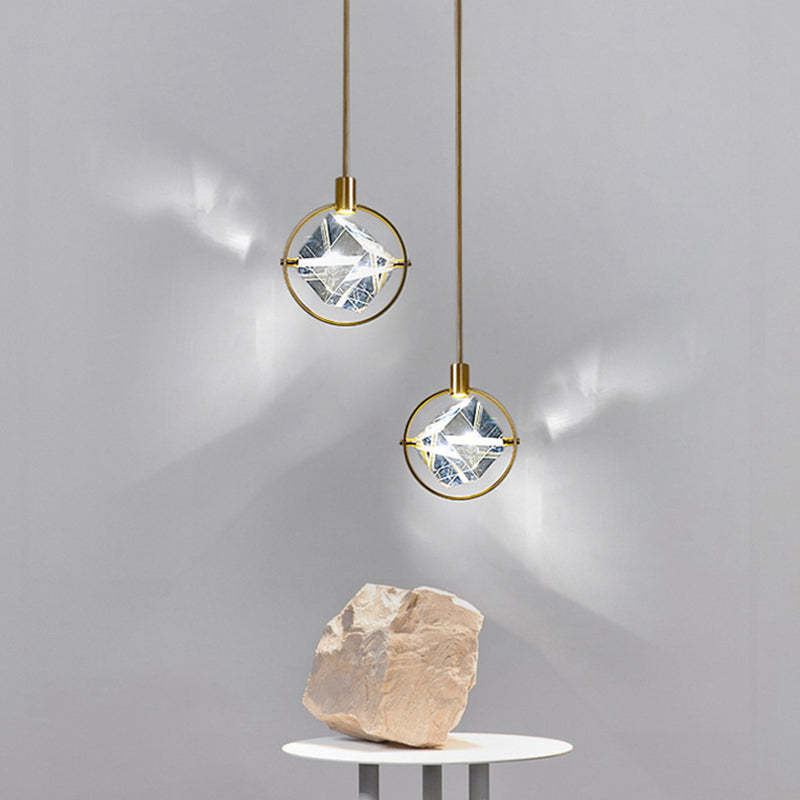 Kristy Pendant Lights, modern geometric crystal design