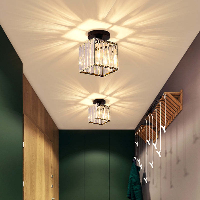 Modern Metal/Crystal LED Flush Mount Ceiling Light 3 Colors | Las Sola